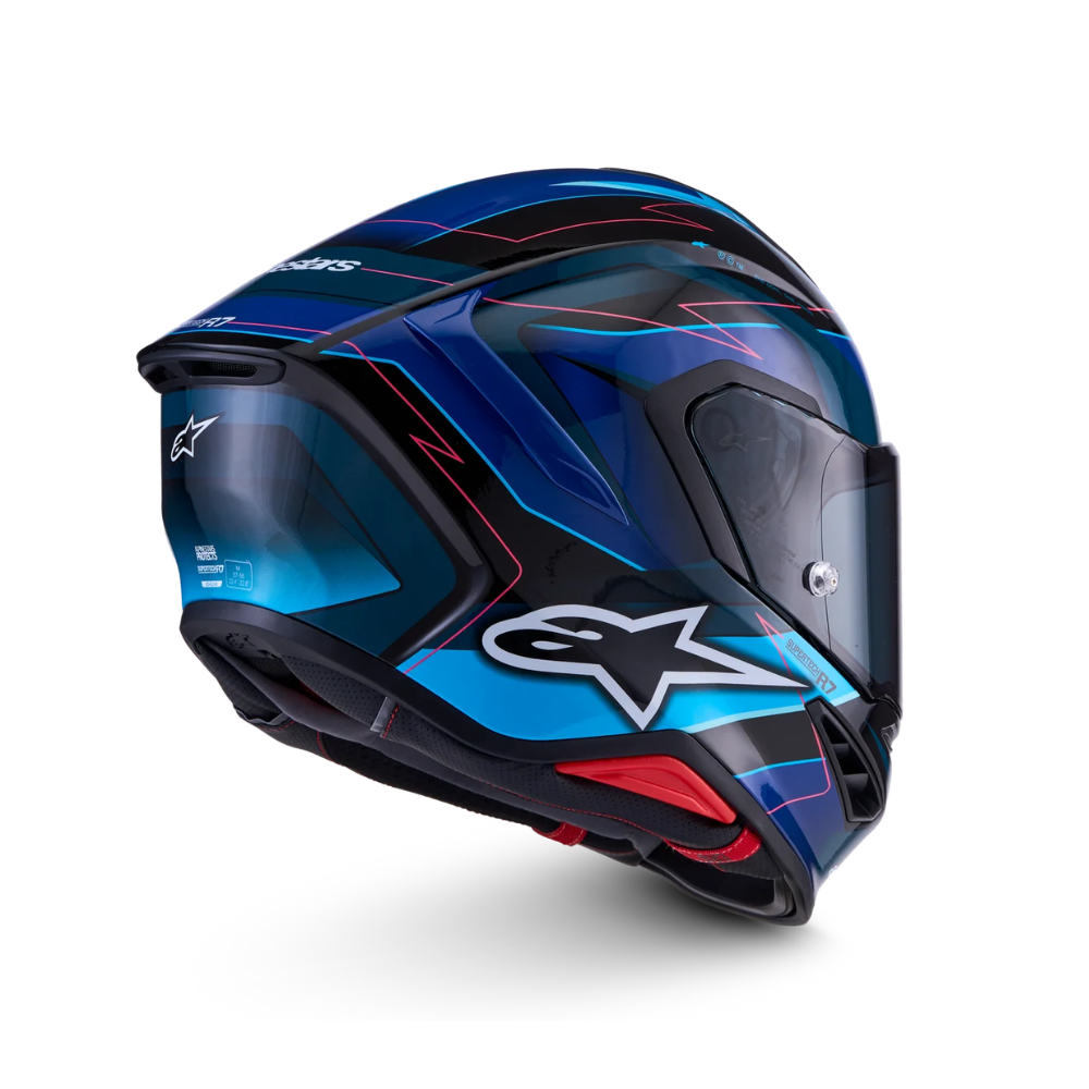 CASCO ALPINESTARS S-R7 KINETIS NEGRO Y AZUL - Imagen 3