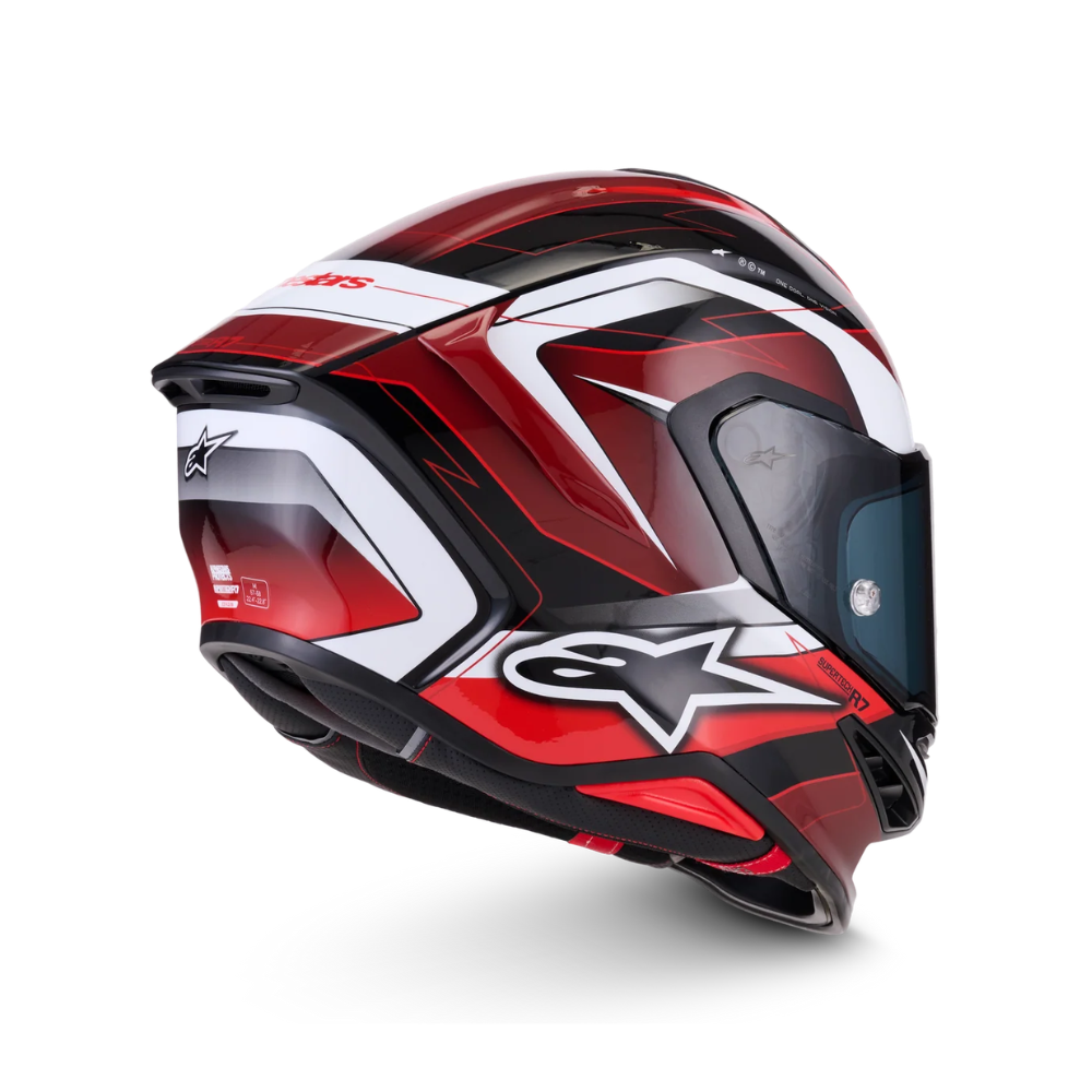 CASCO ALPINESTARS S-R7 KINETIS NEGRO Y ROJO - Imagen 4
