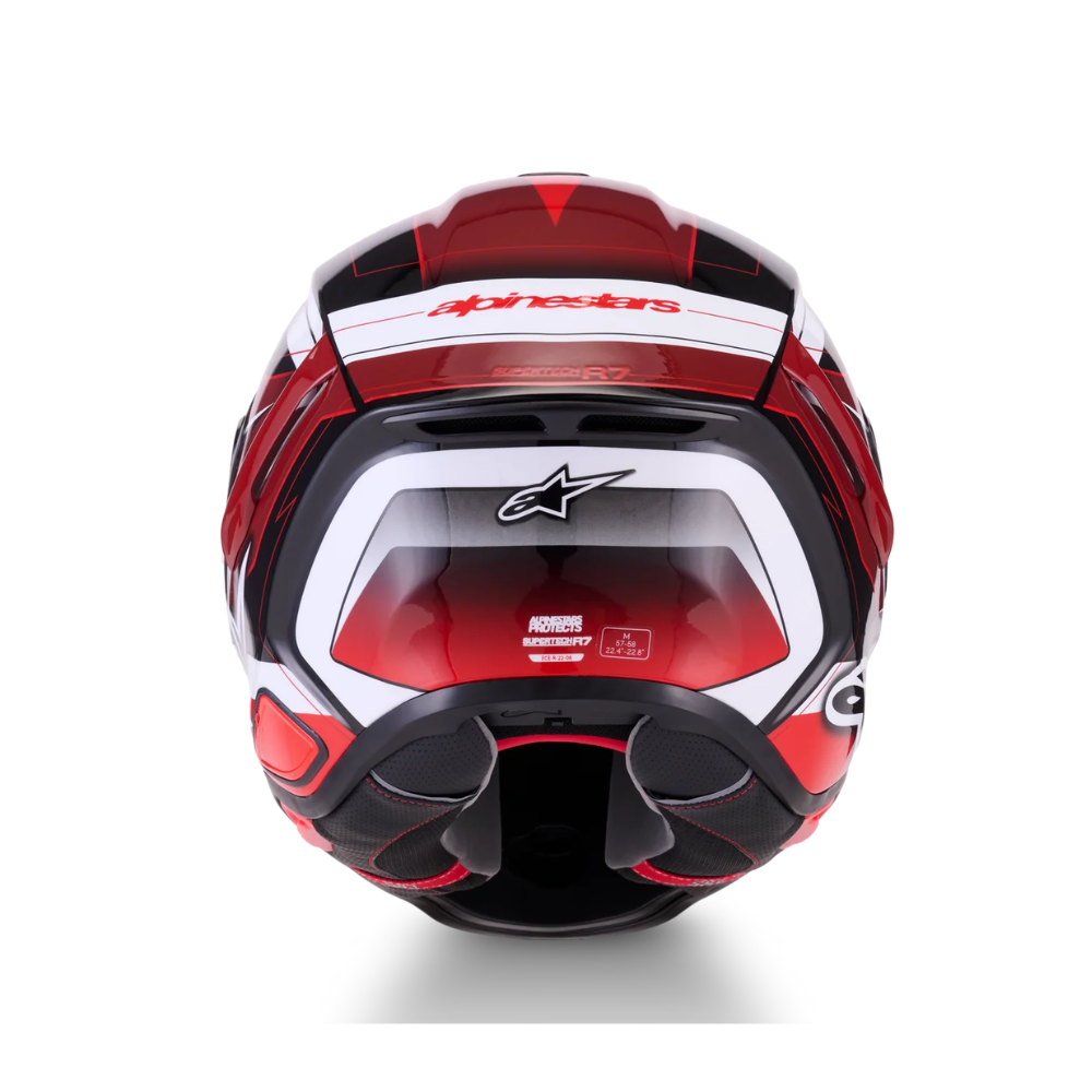 CASCO ALPINESTARS S-R7 KINETIS NEGRO Y ROJO - Imagen 5