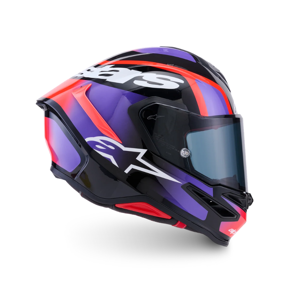 CASCO ALPINESTARS S-R7 LUMEN NEGRO PÚRPURA - Imagen 4