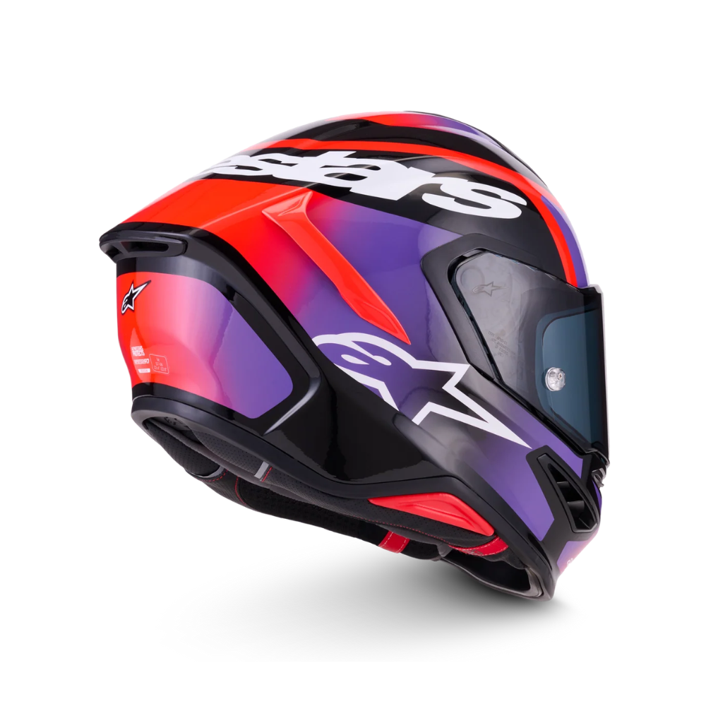 CASCO ALPINESTARS S-R7 LUMEN NEGRO PÚRPURA - Imagen 2