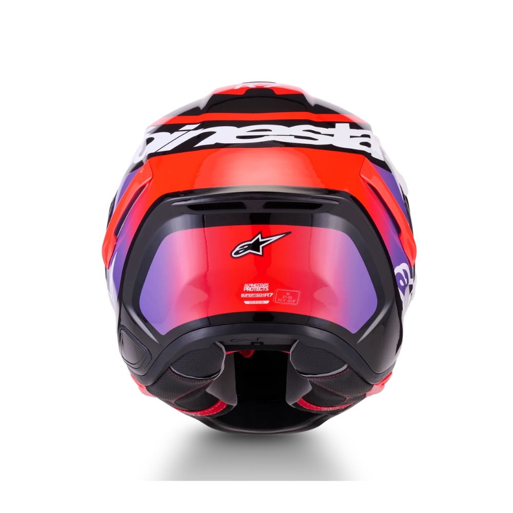 CASCO ALPINESTARS S-R7 LUMEN NEGRO PÚRPURA - Imagen 6