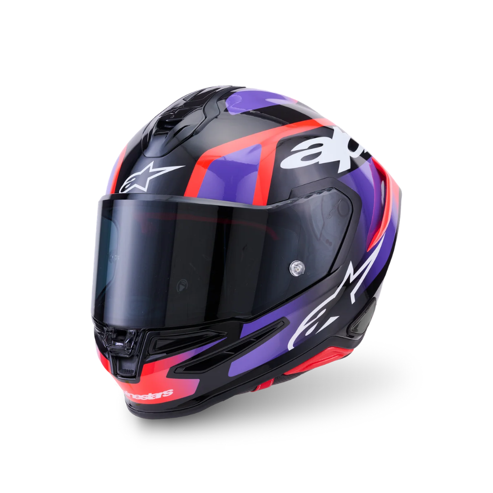 CASCO ALPINESTARS S-R7 LUMEN NEGRO PÚRPURA - Imagen 3