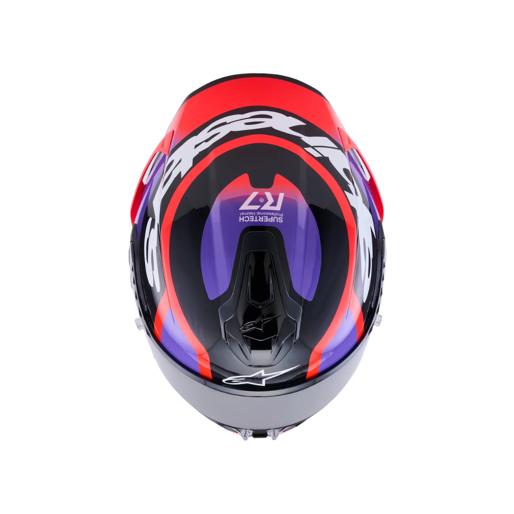 CASCO ALPINESTARS S-R7 LUMEN NEGRO PÚRPURA - Imagen 7