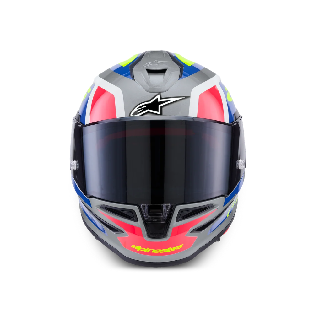 CASCO ALPINESTARS S-R7 LUMEN PLATA AMARILLO - Imagen 3