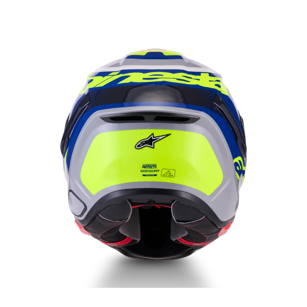CASCO ALPINESTARS S-R7 LUMEN PLATA AMARILLO - Imagen 5